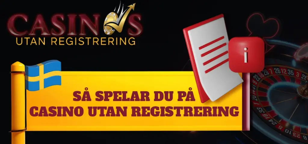 Guide till att spela casinospel utan konto eller registrering